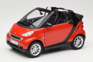 Smart Fortwo W451 Καμπριολέ Κόκκινο Μαύρο Minichamps 1:18 150036333 Μέταλλο