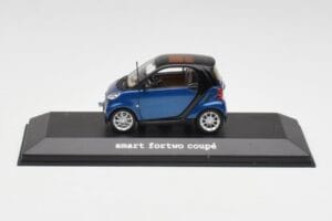 Smart Fortwo Coupe Aqua Μπλε Metallic & Μαύρο Minichamps 1:43 Q0022558V001C77Q00 Μέταλλο