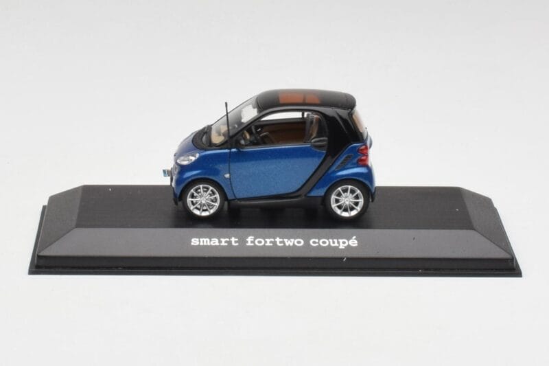Smart Fortwo Coupe Aqua Μπλε Metallic & Μαύρο Minichamps 1:43 Q0022558V001C77Q00 Μέταλλο