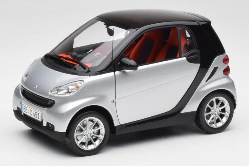 Smart Fortwo Coupé W451 Ασημί & Μαύρο Minichamps 1:18 Q0022528V001C75Q00 Μέταλλο