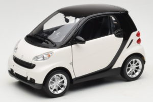 Smart Fortwo 451 Coupe Λευκό Μαύρο Minichamps 1:18 150036302 Μέταλλο