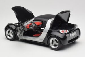 Smart Roadster Μαύρο Bburago 1:18 34099-M1 Μέταλλο - εικόνα 5 από 8