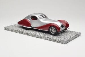 Talbot-Lago T150 C-SS Coupe Ασημί Κόκκινο Minichamps 1:18 107117121 Ρητίνη - εικόνα 4 από 6