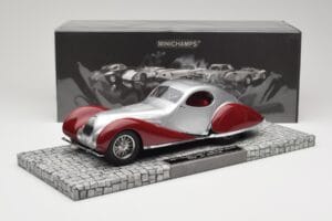 Talbot-Lago T150 C-SS Coupe Ασημί Κόκκινο Minichamps 1:18 107117121 Ρητίνη - εικόνα 6 από 6