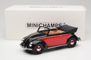 Volkswagen Beetle Καμπριολέ Μαύρο & Κόκκινο Minichamps 1:18 107054132 Ρητίνη - εικόνα 6 από 6