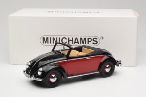 Volkswagen Beetle Hebmuller Καμπριολέ Μαύρο & Κόκκινο Minichamps 1:18 107054230 Ρητίνη - εικόνα 6 από 6