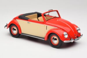 Volkswagen Beetle Hebmuller Καμπριολέ Κόκκινο & Κρεμ Minichamps 1:18 107054231 Ρητίνη - εικόνα 4 από 6
