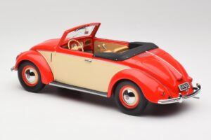 Volkswagen Beetle Hebmuller Καμπριολέ Κόκκινο & Κρεμ Minichamps 1:18 107054231 Ρητίνη - εικόνα 5 από 6