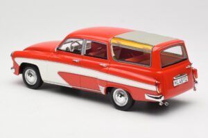 Wartburg 311 Camping Deluxe Κόκκινο Λευκό BoS Models 1:18 BOS037 Ρητίνη - εικόνα 5 από 6