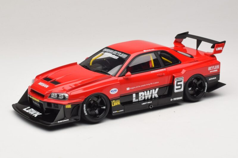 Nissan Skyline ER34 LB Super Silhouette Active Red GT Spirit 1:18 GT570 Ρητίνη