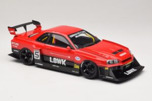 Nissan Skyline ER34 LB Super Silhouette Active Red GT Spirit 1:18 GT570 Ρητίνη - εικόνα 4 από 6
