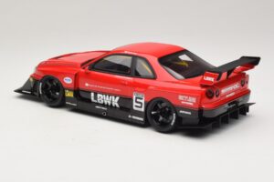 Nissan Skyline ER34 LB Super Silhouette Active Red GT Spirit 1:18 GT570 Ρητίνη - εικόνα 5 από 6