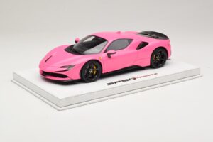 Ferrari SF90 Pack Fiorano Γυαλιστερό Qatar Pink BBR 1:18 RACELINE137 Ρητίνη
