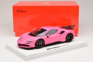 Ferrari SF90 Pack Fiorano Γυαλιστερό Qatar Pink BBR 1:18 RACELINE137 Ρητίνη - εικόνα 7 από 7