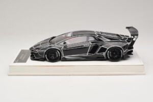 Lamborghini Aventador Liberty Walk TRON Λαμπερό Μαύρο JUC 1:18 J32-14 Ρητίνη - εικόνα 3 από 7