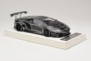 Lamborghini Aventador Liberty Walk TRON Λαμπερό Μαύρο JUC 1:18 J32-14 Ρητίνη - εικόνα 4 από 7