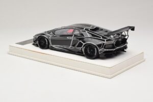 Lamborghini Aventador Liberty Walk TRON Λαμπερό Μαύρο JUC 1:18 J32-14 Ρητίνη - εικόνα 5 από 7