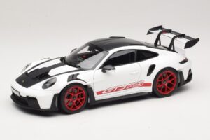 Porsche 911 992 GT3 RS Weissach Package Λευκό Pyro Red Norev 1:18 187373 Μέταλλο