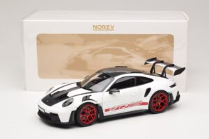 Porsche 911 992 GT3 RS Weissach Package Λευκό Pyro Red Norev 1:18 187373 Μέταλλο - εικόνα 8 από 8