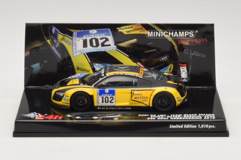 Audi R8 LMS GT3 #102 H-J. Stuck / H. Heyer Black Falcon 24 Hours of Nurburgring 2010 Minichamps 1:43 437101912 Μέταλλο