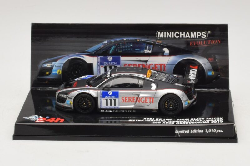 Audi R8 LMS GT3 #111 Metha / Breslin Black Falcon 24 Hours of Nurburgring 2010 Minichamps 1:43 437101911 Μέταλλο