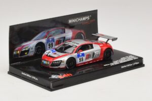 Audi R8 LMS GT3 #99 F. Biela / M. Fassler Phoenix Racing 24 Hours of Nurburgring 2010 Minichamps 1:43 437101999 Μέταλλο - εικόνα 2 από 5