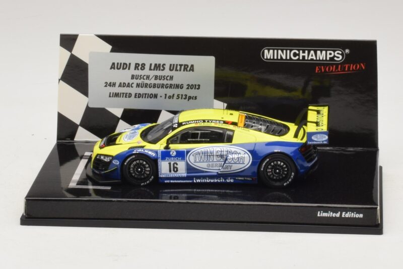Audi R8 LMS Ultra #16 Busch 24 Hours of Nurburgring 2013 Minichamps 1:43 Audi R8 LMS Ultra #16 Busch 24 Hours of Nurburgring 2013 Minichamps 1:43 437130116 Μέταλλο