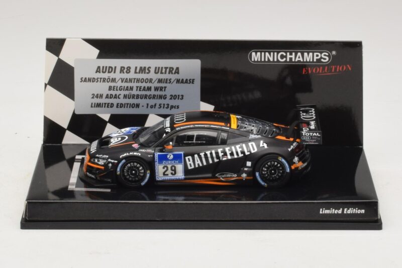 Audi R8 LMS Ultra #29 Team WRT Sandstorm L. Vanthoor 24 Hours of Nurburgring 2013 Minichamps 1:43 437130129 Μέταλλο