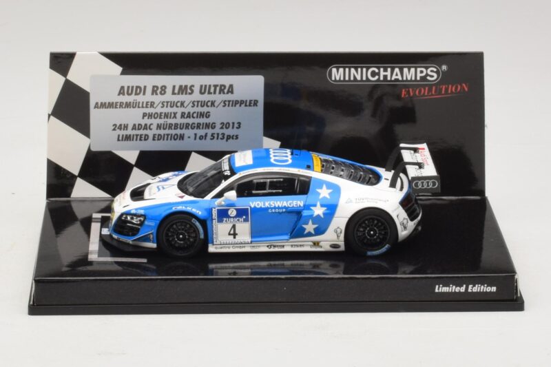 Audi R8 LMS Ultra #4 Phoenix Racing Ammermuller / H-J. Stuck 24 Hours of Nurburgring 2013 Minichamps 1:43 Audi R8 LMS Ultra #4 Phoenix Racing Ammermuller / H-J. Stuck 24 Hours of Nurburgring 2013 Minichamps 1:43 437131304 Μέταλλο