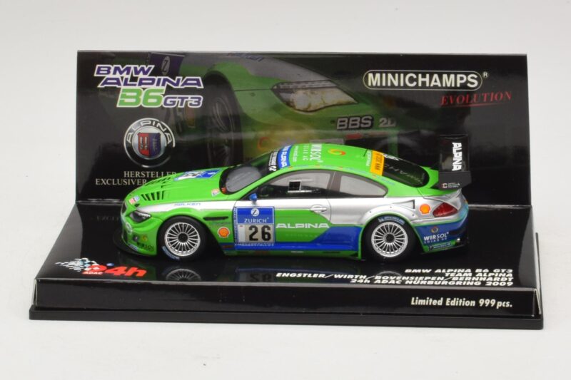 BMW Alpina B6 GT3 #26 24 Hours of Nürburgring 2009 Minichamps 1:43 437092626 Μέταλλο