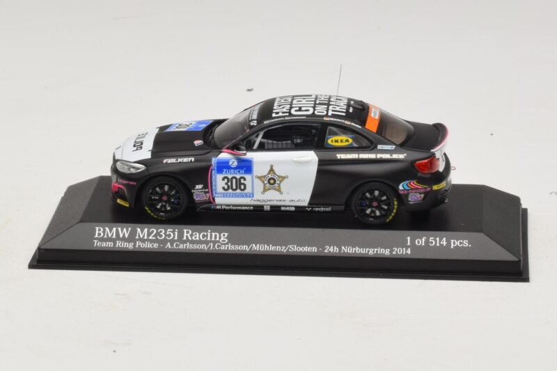 BMW M235i Ring Police Team #306 Carlsson 24 Hours of Nurburgring 2014 Minichamps 1:43 BMW M235i Ring Police Team #306 Carlsson 24 Hours of Nurburgring 2014 Minichamps 1:43 437142406 Μέταλλο