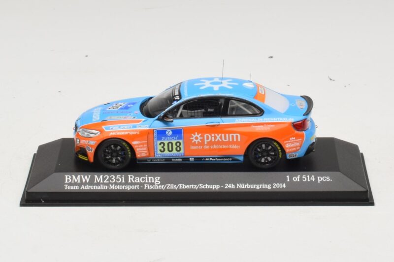 BMW M235i Team Adrenalin #308 Fischer / Zils 24 Hours of Nurburgring 2014 Minichamps 1:43 BMW M235i Team Adrenalin #308 Fischer / Zils 24 Hours of Nurburgring 2014 Minichamps 1:43 437142408 Μέταλλο