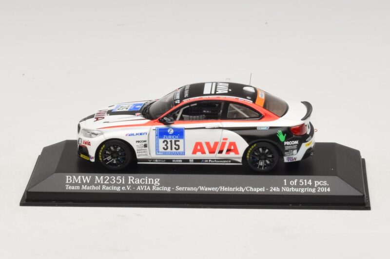 BMW M235i Team Mathol #315 24 Hours of Nurburgring 2014 Minichamps 1:43 BMW M235i Team Mathol #315 24 Hours of Nurburgring 2014 Minichamps 1:43 437142415 Μέταλλο