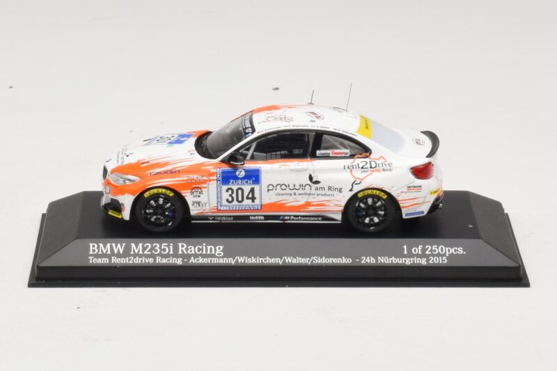 BMW M235i Team Rent2drive #304 Ackermann / Wishkirchen 24 Hours of Nurburgring 2015 Minichamps 1:43 437152504 Μέταλλο