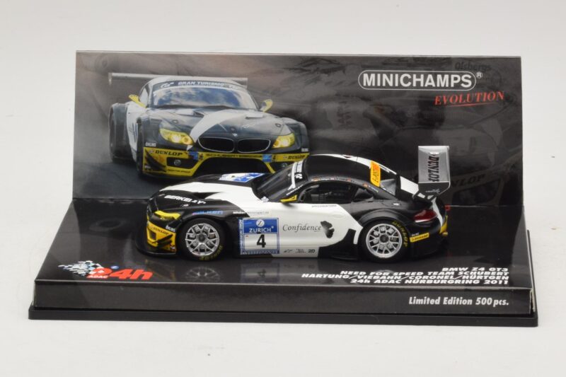 BMW Z4 GT3 Need for Speed Team #4 Hartung / Viebahn 24 Hours of Nürburgring 2011 Minichamps 1:43 437112904 Μέταλλο