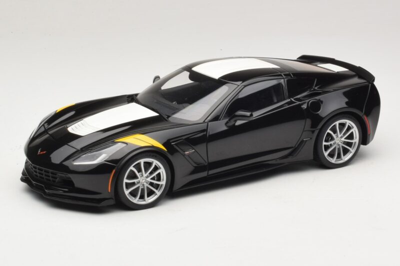 Chevrolet Corvette C7 Grand Sport Μαύρο με Λευκές Ρίγες AUTOart 1:18 71273 Σύνθετο