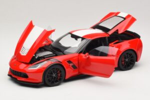 Chevrolet Corvette C7 Grand Sport Κόκκινο με Λευκές Ρίγες AUTOart 1:18 71274 Σύνθετο - εικόνα 2 από 8