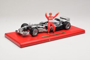 Ferrari F2004 #1 M. Schumacher Six Time World Champion 2004 Χρώμιο Ασημί Hot Wheels 1:18 C7332 Μέταλλο