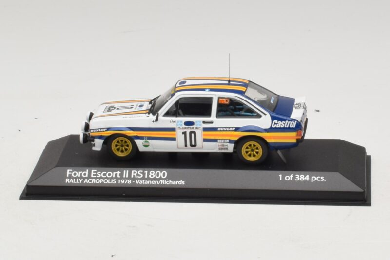 Ford Escort Mk2 RS1800 #10 A. Vatanen / D. Richards Rally Acropolis 1978 Minichamps 1:43 400808410 Μέταλλο