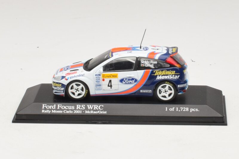 Ford Focus RS WRC #4 C. McRae / N. Grist Rally Monte Carlo 2001 Minichamps 1:43 430018904 Μέταλλο