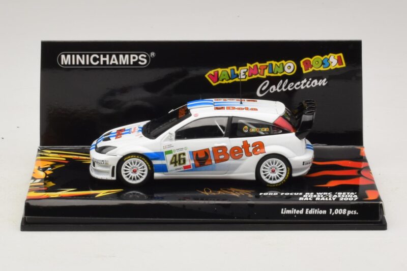 Ford Focus RS WRC #46 V. Rossi / C. Cassina RAC Rally 2007 Κατεστραμμένο Κουτί Minichamps 1:43 400078446-O1 Μέταλλο