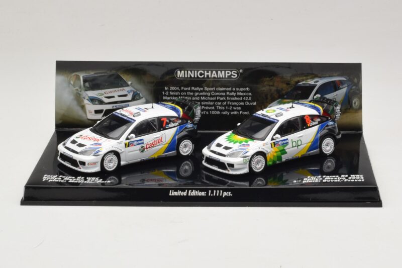 Ford Focus RS WRC Rally Mexico 2004 Set Minichamps 1:43 402048376 Μέταλλο