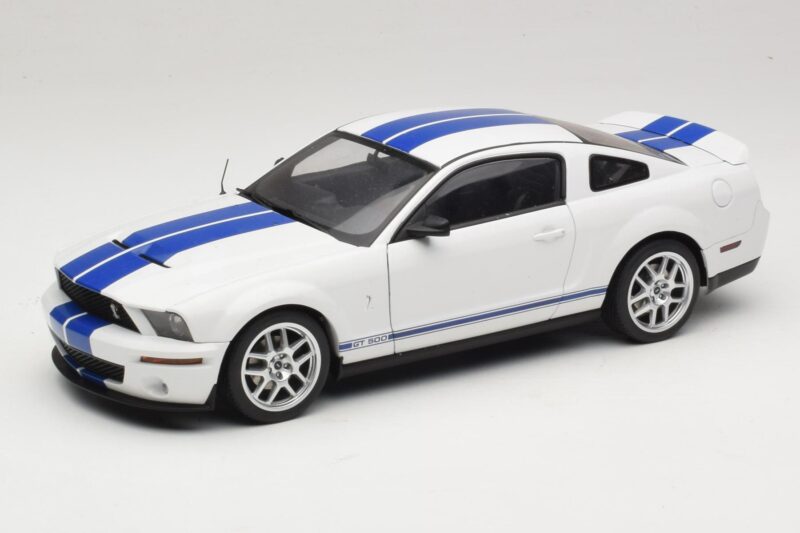 Ford Shelby Cobra GT500 Concept Λευκό με Μπλε Ρίγα AUTOart 1:18 73052 Μέταλλο
