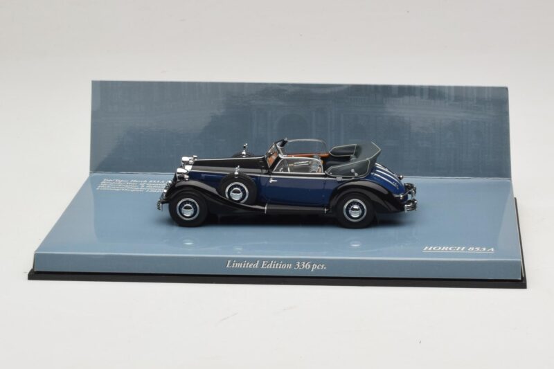Horch 853 A Sport Cabriolet Μαύρο Μπλε Minichamps 1:43 436012036 Μέταλλο