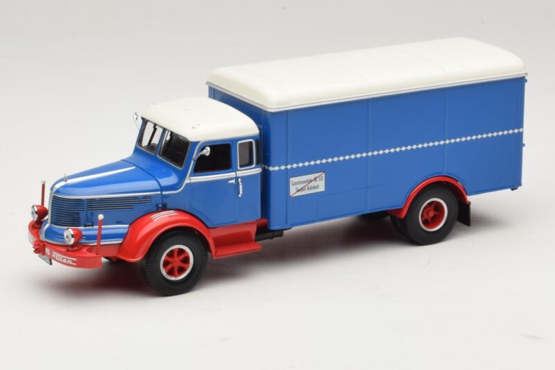 Krupp Titan Φορτηγό Κλειστού Τύπου Μπλε Κόκκινο Minichamps 1:43 439069040 Μέταλλο