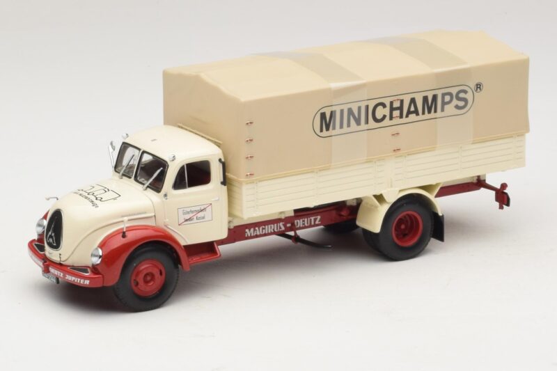 Magirus-Deutz S 7500 Jupiter Φορτηγό με Καρότσα Λευκό Κόκκινο Minichamps 1:43 439141022 Μέταλλο