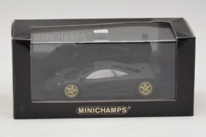 McLaren F1 GTR Prototype Μαύρο Ματ Με Χρυσές Ζάντες Minichamps 1:43 MCLAREN008 Μέταλλο - εικόνα 4 από 4