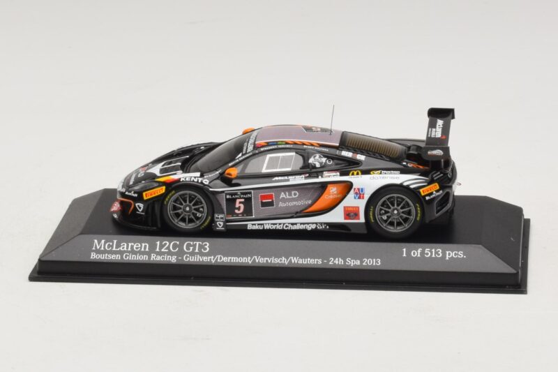 McLaren MP4-12C GT3 #5 Boutsen Racing Guilvert / Dermont 24 Hours of Spa 2013 Minichamps 1:43 McLaren MP4-12C GT3 #5 Boutsen Racing Guilvert / Dermont 24 Hours of Spa 2013 Minichamps 1:43 437131305 Μέταλλο