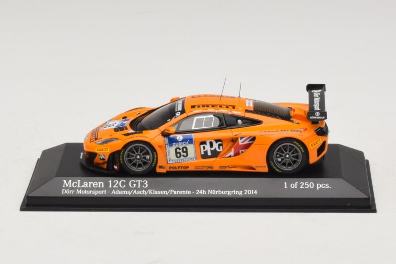 McLaren MP4-12C GT3 #69 Dorr Motorsport Adams / S. Asch 24 Hours of Nurburgring 2014 Minichamps 1:43 437141369 Μέταλλο