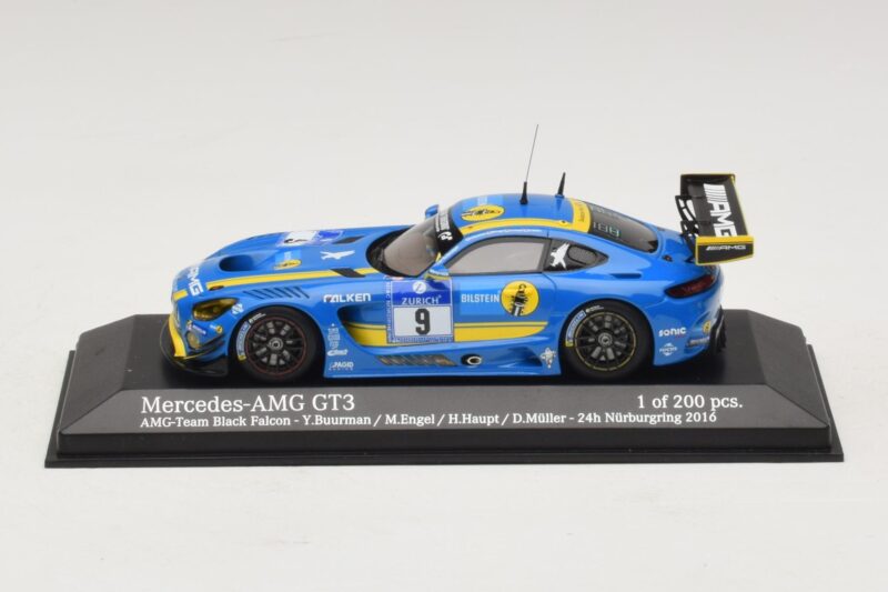 Mercedes AMG GT3 Black Falcon #9 Y. Buurman / M. Engel 24 Hours of Nurburgring 2016 Minichamps 1:43 437163009 Μέταλλο